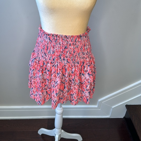 Ramy Brook Skirt Mini Tiered Colorful Neon Bouncy Elasticized Blokette Sz Medium - Picture 2 of 9